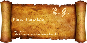Móna Gusztáv névjegykártya
