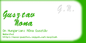 gusztav mona business card