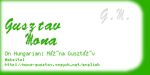 gusztav mona business card